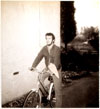 John cycling at Stanley Hill - Christmas 1974