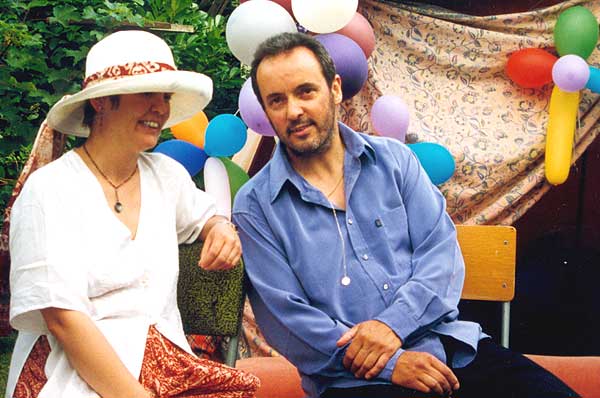John and Lesley at the handfasting in 1998