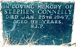 Stephen Connolley memorial inscription