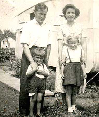 Close family at Garsington, Oxfordshire in May 1951