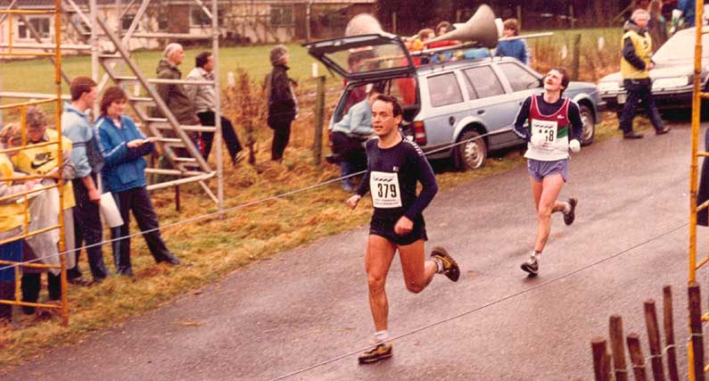 John running in the 1987 Berkhamstead Half Marathon 