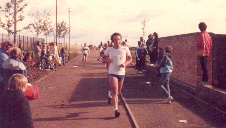 John in the 1984 Milton Keynes Half Marathon