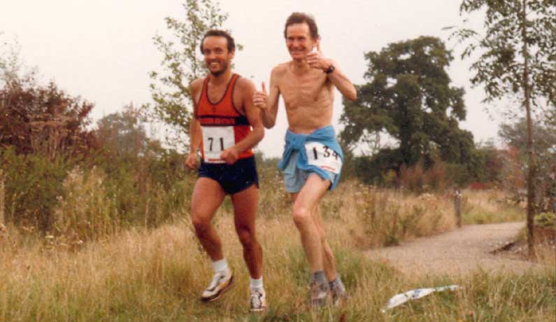John Close and Ray Thomas in the 1986 Milton Keynes Marathon - Photo by John Greenall