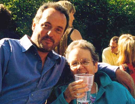 John and his mother at the handfasting in 1998